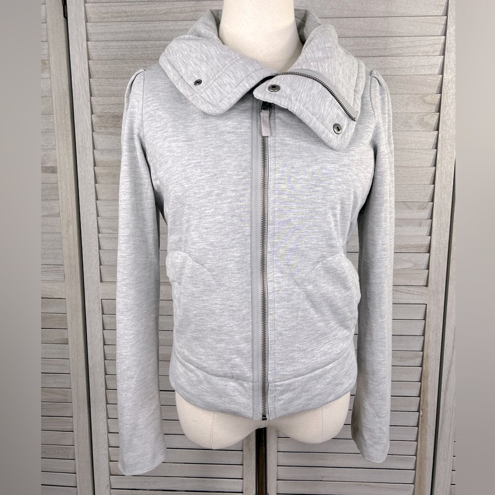 SPLENDID Women's Gray Cotton Moto Jacket-Small